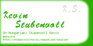 kevin stubenvoll business card